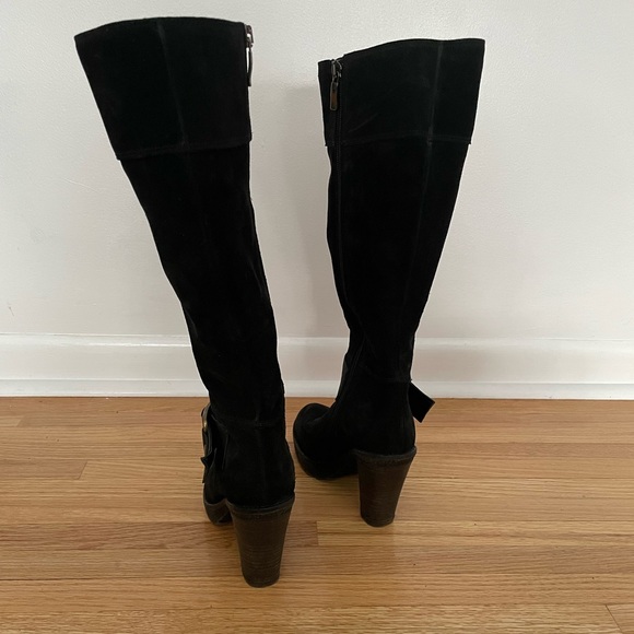 Browns Footwear boots in black suede with buckle hardware, womens size 5 - Picture 5 of 5